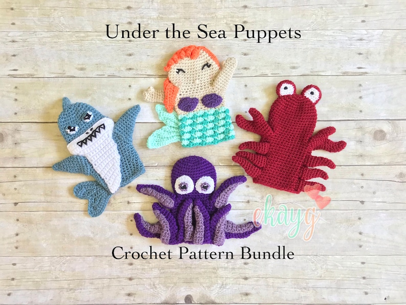 Crochet Pattern Pack, Under the Sea Collection image 1