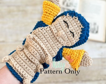 Häkelanleitung, Raupe Handpuppe, Alice im Wunderland Handpuppe