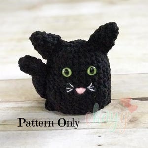 Häkelanleitung, Puffy Stuffy Black Cat