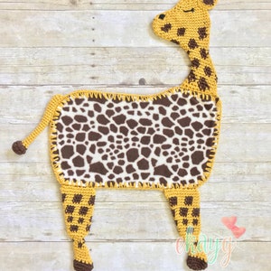 Crochet Pattern, Giraffe Fleece Lovey Patterns, Large and Small image 3