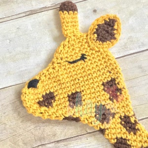 Crochet Pattern, Giraffe Fleece Lovey Patterns, Large and Small image 6