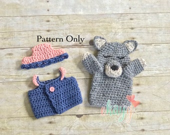 Crochet Pattern, Wolf Hand Puppet, Little Red Riding Hood and the Big Bad Wolf