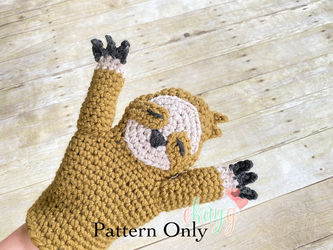 Finger Sloth Pattern Crochet Crochet Pattern, Sloth Hand Puppet - Etsy