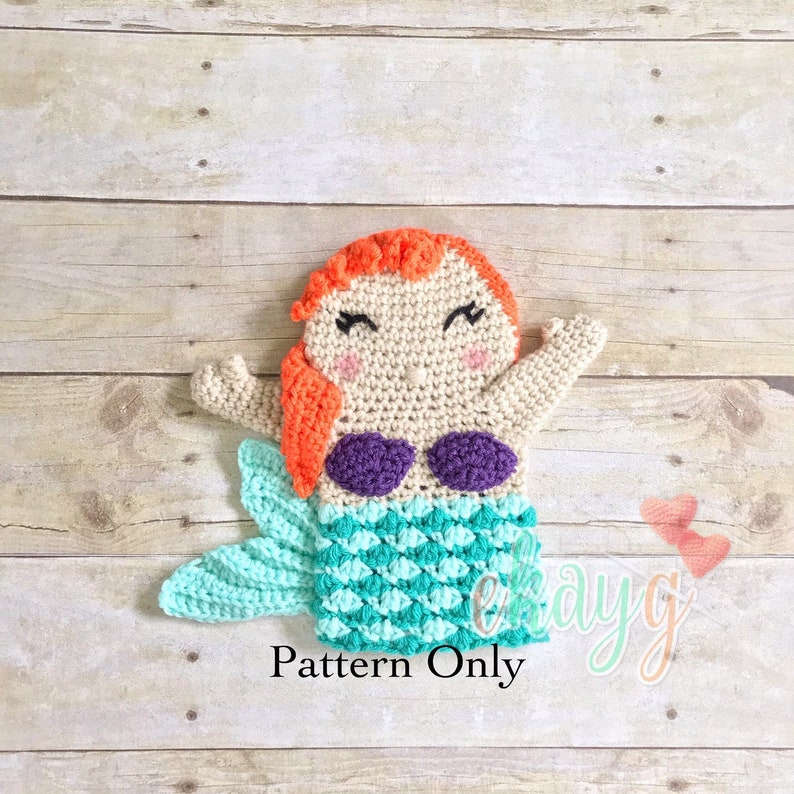 Download Crochet Pattern Mermaid Hand Puppet | Etsy