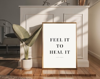 Mental Health Quote Print | Minimalist Therapy Wall Art (Digital Download)