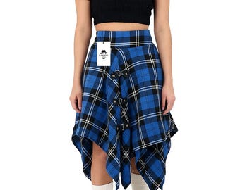 Custom Ladies Scottish Tartan Pixie Highland Women Skirt Fairy Pixie Dress Vintage Custom Wool Skirt Available in 50+ Plaids Tartans