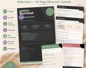 Burnout Selbsttest + Recovery Journal PDF Deutsch | Burnout Test mit Auswertung | 30 Tage Journal | Druckbar A4 | Mental Health Printable