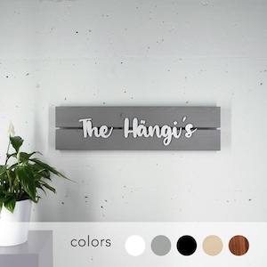 Wooden Pallet Sign – Personalized Family Nameplate, Door Sign with Name, Housewarming Gift PS01