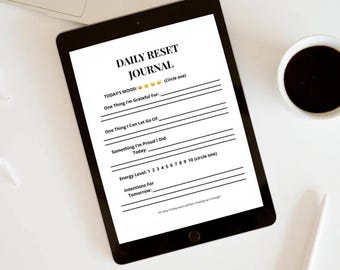 Daily Reset Printable: Self-Care Mood Tracker (Instant Download PDF)