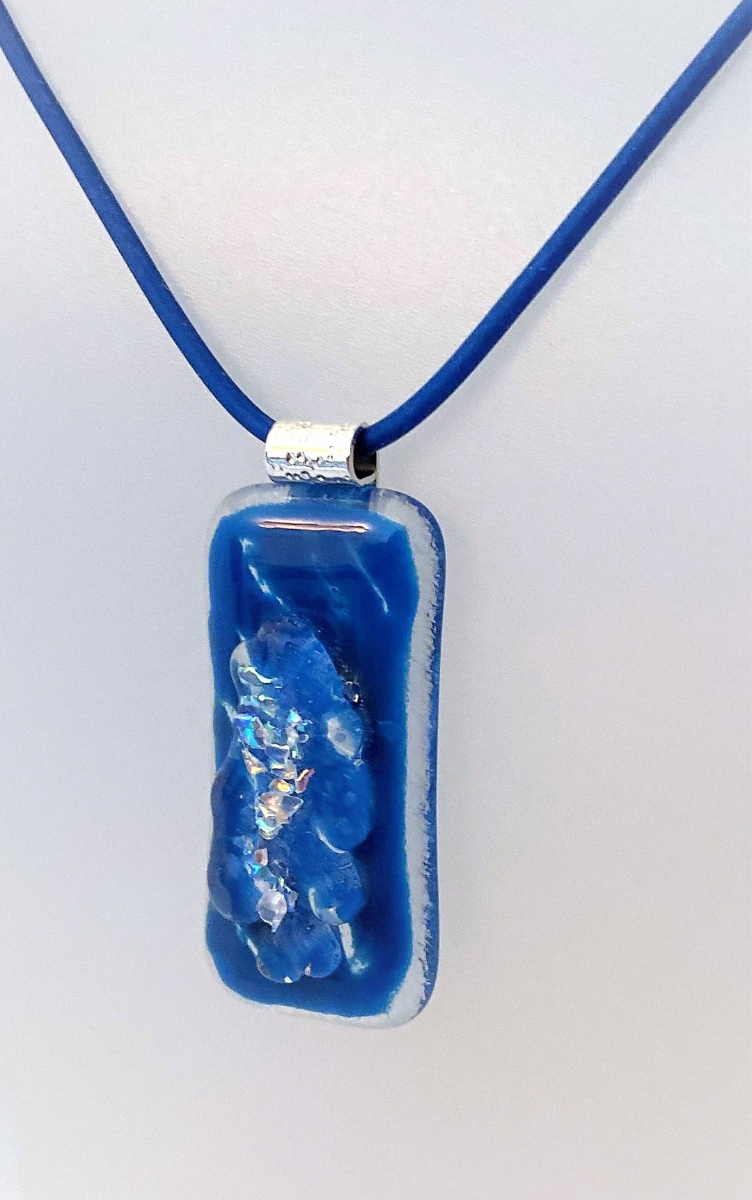 Fused Glass Necklace Art Glass Necklace Fused Glass Pendant Etsy.de