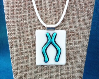 Dichroic Necklace, Fused Glass Necklace, Fused Glass Pendant, Dichroic Fused Glass, Dichroic Pendant