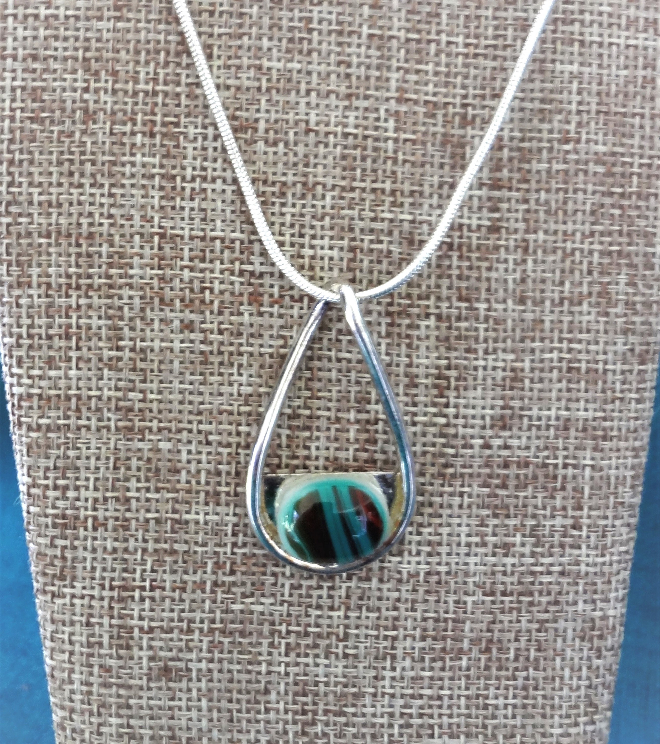 Fused Glass Necklace Art Glass Necklace Fused Glass Pendant Etsy UK