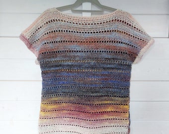 Aurora Tee Crochet Pattern: US Terms, Summer Top (PDF Pattern)