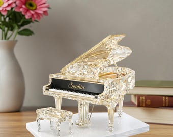 Vintage Swarovski Crystal Piano | Miniature Grand Piano | Crystal