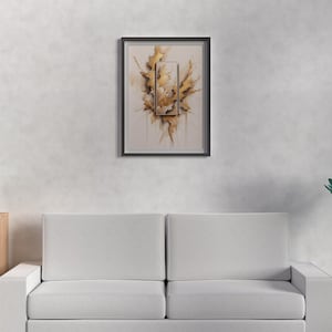 Gold Beige Abstract Wall Art,  Triptych Style Wall Art For Gallery Walls. Luxury Digital Download Art For Decor