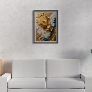 Gold Marble Alcohol Ink Wall Art, Printable  Modern Luxury Abstract Ink Texture Wall Art For Home Decor