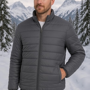 Men&#39;s Lightweight Puffer Jacket: Quilted Insulated Winter Coat
