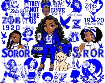 Zeta Phi Beta SVG Mega Bundle: Sorority Logos, Quotes, and Graphics