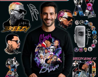 Chris Brown Breezy Bowl XX Tour PNG Bundle: Sublimation & Poster Design (Digital Download