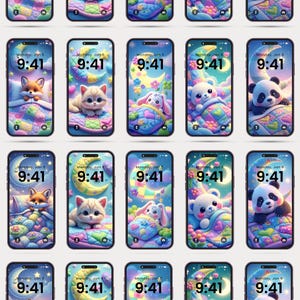 Kawaii Animal Sleep Wallpaper Pack: Pastel Phone Backgrounds (iPhone & Android Download)