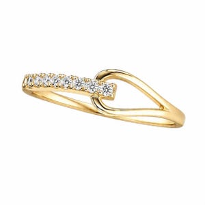 Sammankopplande diamantring, diamantknutring, stapelbar vigselring