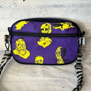 Monster Fanny Pack Hip Bag Purse Convertible Crossbody Shoulder Carry Vampire Mummy Frankenstein