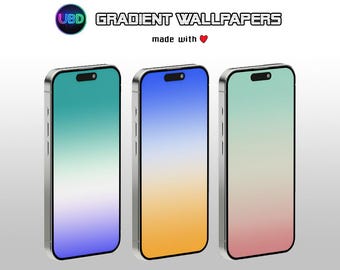 Set van 3 | Verloopachtergronden | Subtiele kleuren voor iPhone en Android | Vergrendelscherm en startscherm | Hoge resolutie | Minimalistisch