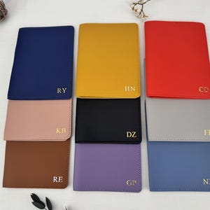Personalized Leather Passport Holder, Engraved Initials Vegan Leather Passport Cover, Custom Passport Case, Passport Wallet, wedding Gift