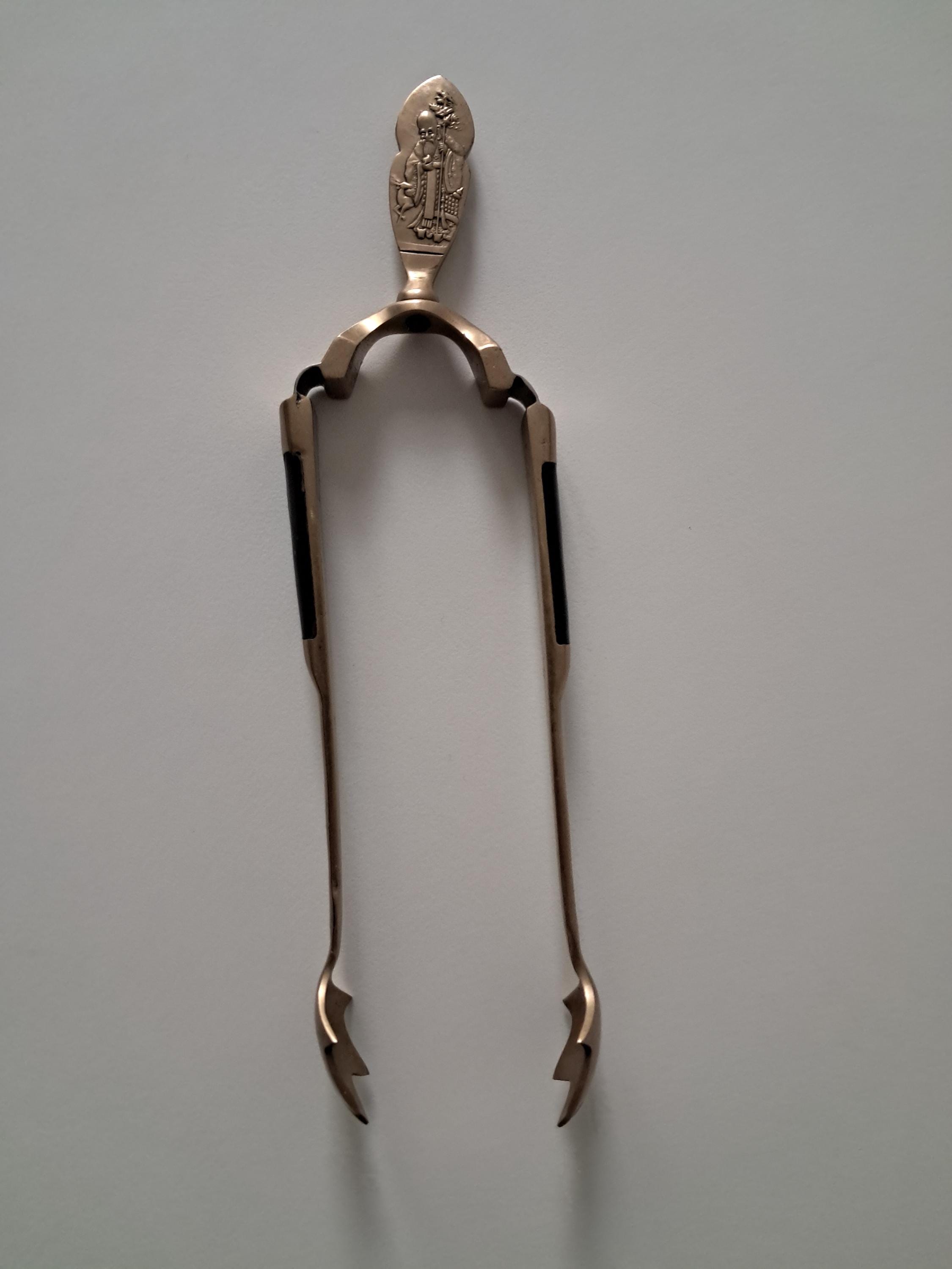 Pince à Sucre Ou Glaçons Art Déco – Design Jacques Adnet – Métal Argenté