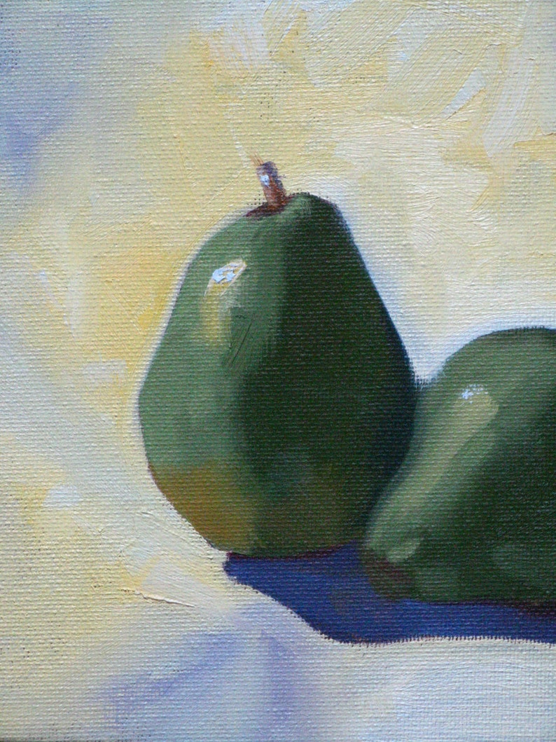 Pair Pear Original Oil Painting image 4