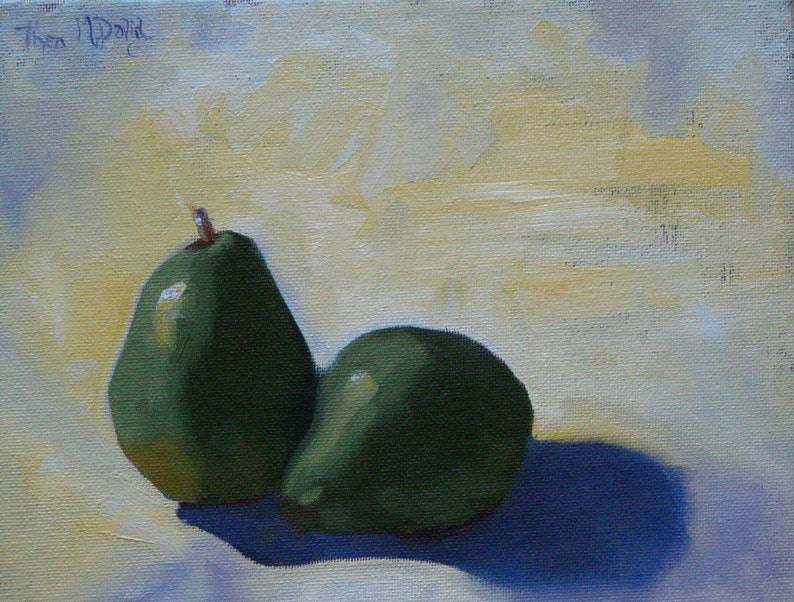 Pair Pear Original Oil Painting image 1