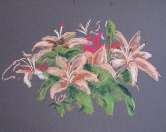 Lilies - Original Pastel Painting