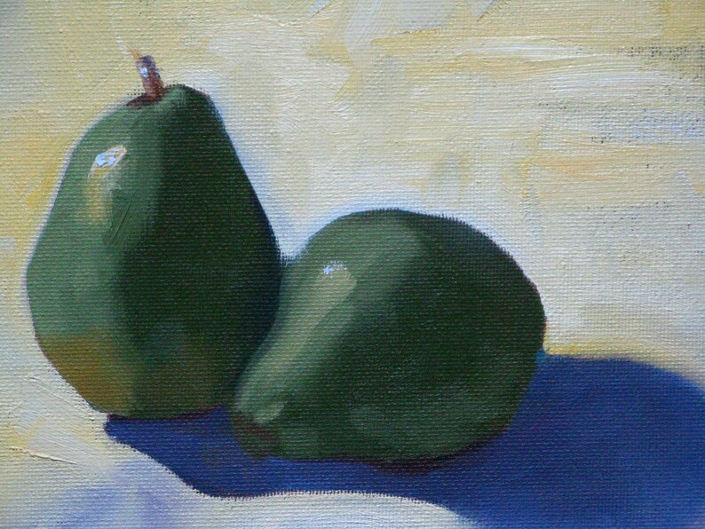 Pair Pear Original Oil Painting image 2