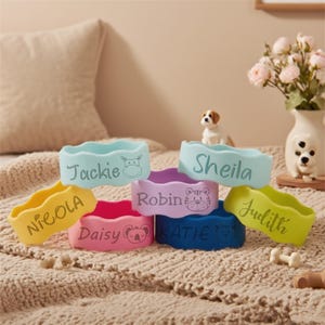 Personalized Silicone Bottle Label For Family,Safe Silicone Cup Tag For Christmas Gifts,Custom Water Bottle Label For Children Bottle