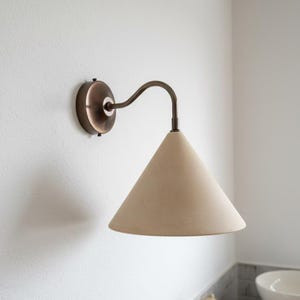 Handmade Plaster Wall Light: Minimalist Sandstone Wall Sconce
