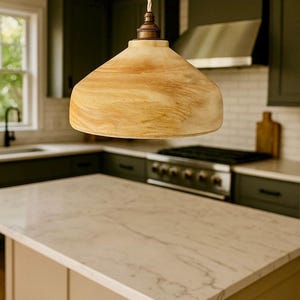 ZENO Canyon Pendant Light - Handcrafted Plaster Ceiling Light - Handmade Rustic Kitchen Island Light - Wabi Sabi Lighting
