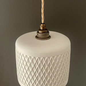 RUFUS Pendant Light - Handcrafted Plaster Pendant Light - Handmade Minimalist Ceiling Lighting - Wabi Sabi Rustic Light