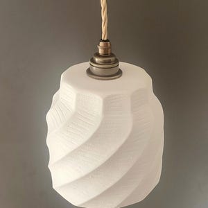 CORNUTUS Handcrafted Plaster Pendant Light - Farmhouse Rustic Organic Light - Ceiling Light - Kitchen Island Light