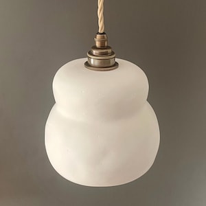 LUCAN Handcrafted Plaster Pendant Light - Handmade Wabi Sabi Ceiling Light - Vintage Pendant Lighting