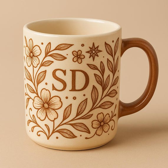 SD Ritual Ceramic Coffee Set – Floral NESCAFÉ Mug with Matching Coaster, Sugar Jar and Spoon for Mindful Mornings