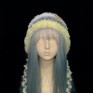 Personality Earflap Hat — Fluffy Kawaii Winter Animal Beanie with Warm Side Flaps (Random Colors)