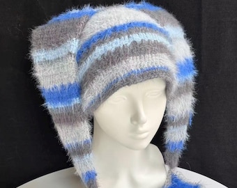 Blue Star Jester Cap — Two-Way Transformable Cat Ear & Jester Beanie