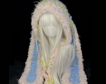 Lolita Bunny Ear Hood | Kawaii Rabbit Ear Hood Cute Fairycore Gift