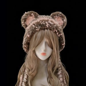 Fluffy Bear Hood — Cozy Teddy Bear Hooded Scarf With Cute Rounded Ears