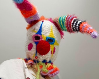 Mardi Gras Festival Jester Hat | Colorful Carnival Rave Hat Event Cosplay Statement Piece