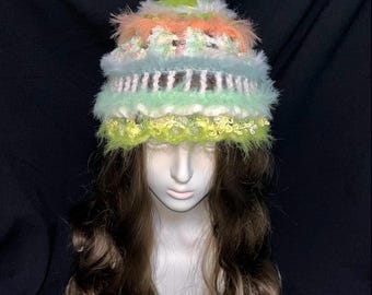 Handmade Crochet Bucket Hat – Boho Knit, Spring Summer Accessory