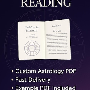 Personalized Birth Chart Reading | Custom Astrology PDF | Natal Chart Report | Zodiac Horoscope | Fast Delivery