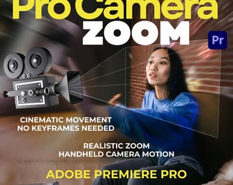 Premiere Pro camera zoomvoorinstelling | Filmische handheld beweging MOGRT