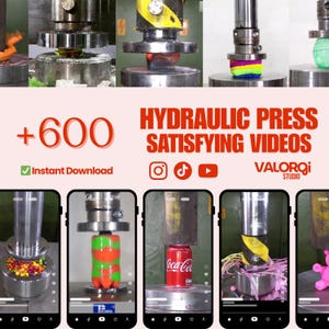600 Hydraulic Press Reels, Viral Satisfying Pack, ASMR videos, Trending Videos, Background videos, TikTok Reels Shorts, Hydraulic Pump