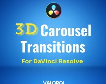 3D Sliding Carousel Transitions | Modern Glass Effects for DaVinci Resolve